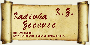 Kadivka Zečević vizit kartica